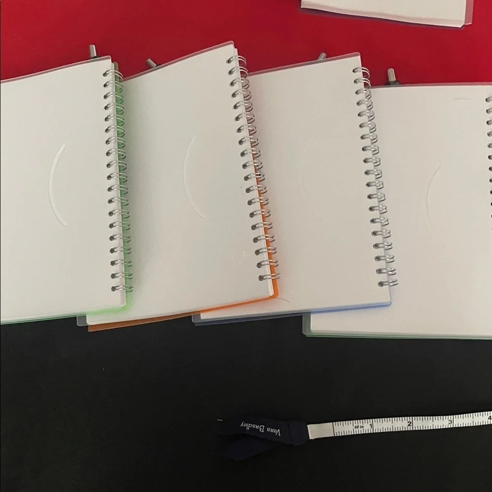 Colorful Spiral Notebooks with Pens, 4 Notepads. 6.5”x 4.5”size